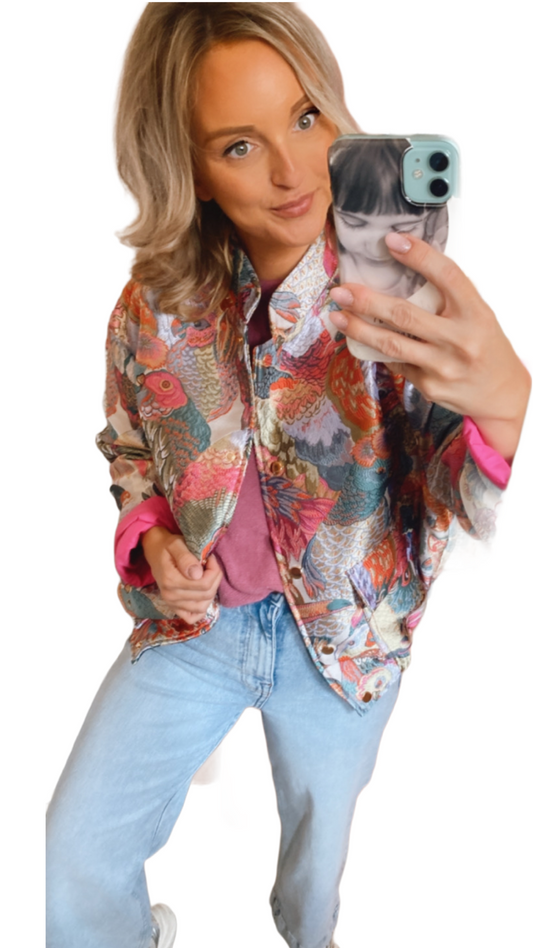 Gekleurde bomberjacket