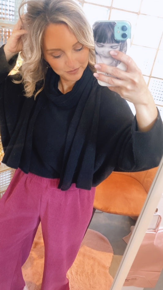 Pull met bijpassende sjaal