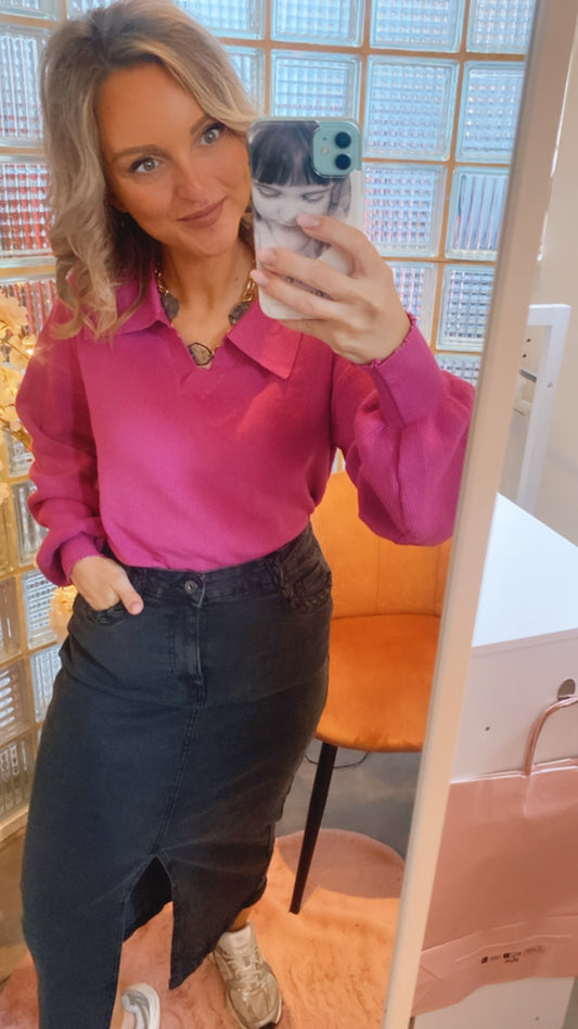 Magenta zachte SWEATER