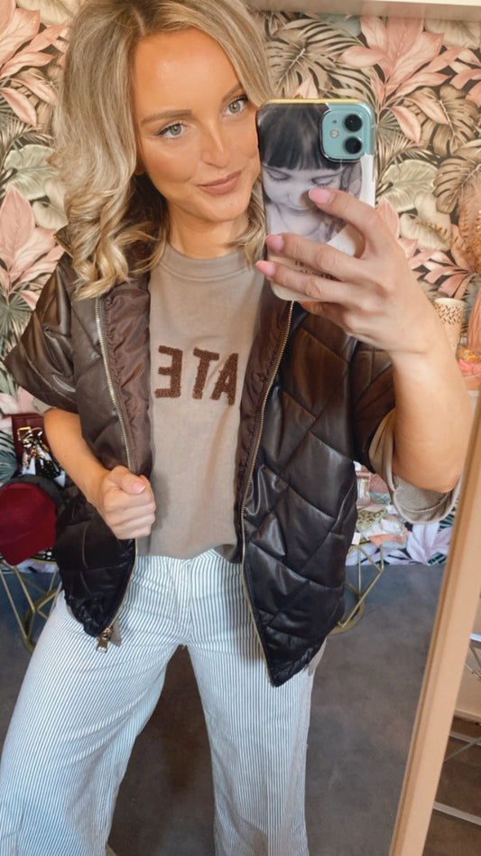 Lange gestreepte Brown stripe broek